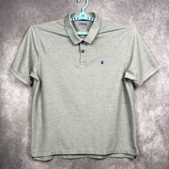 IZOD Advantage Polo Shirt Mens XXL Gray Golf Activewear Casual Stretch Summer - Picture 1 of 11